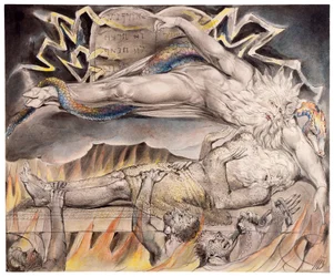 Watercolor illustration by William Blake